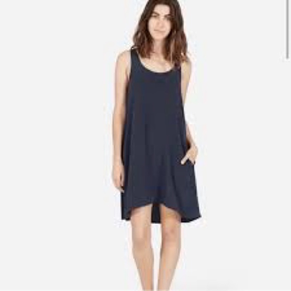 Everlane Silk Midi Tank Dress - Black
